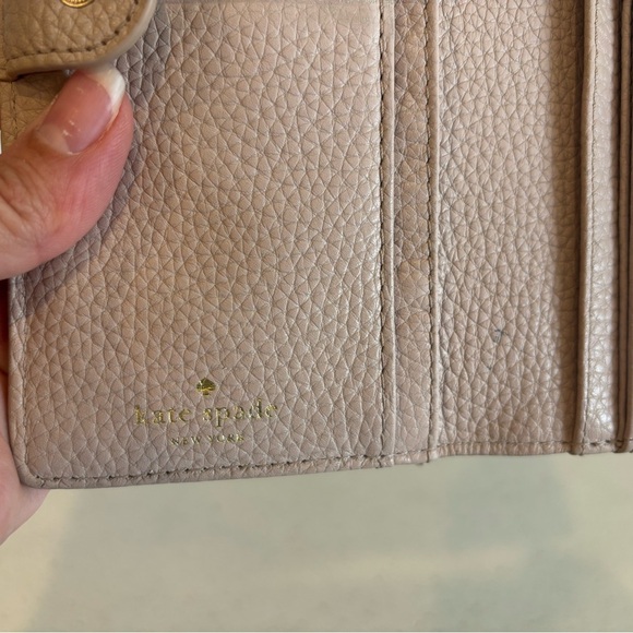 KATE SPADE EDEN LANE JACINDA PORCINI BOW LEATHER WALLET DUSTY PINK - Picture 10 of 10